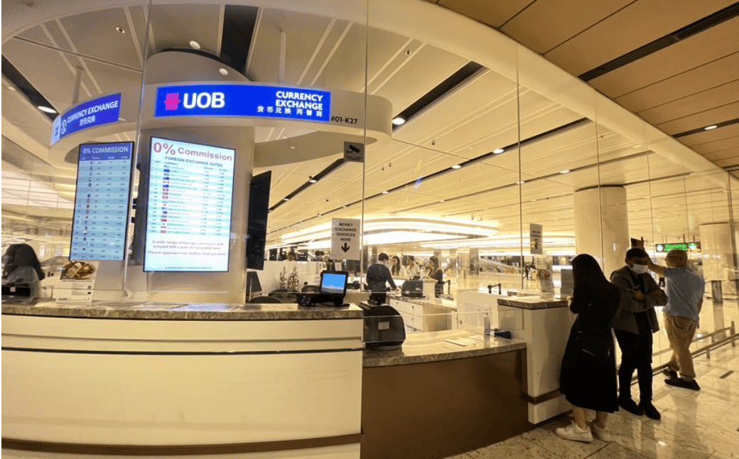 UOB Bank exchange counter
